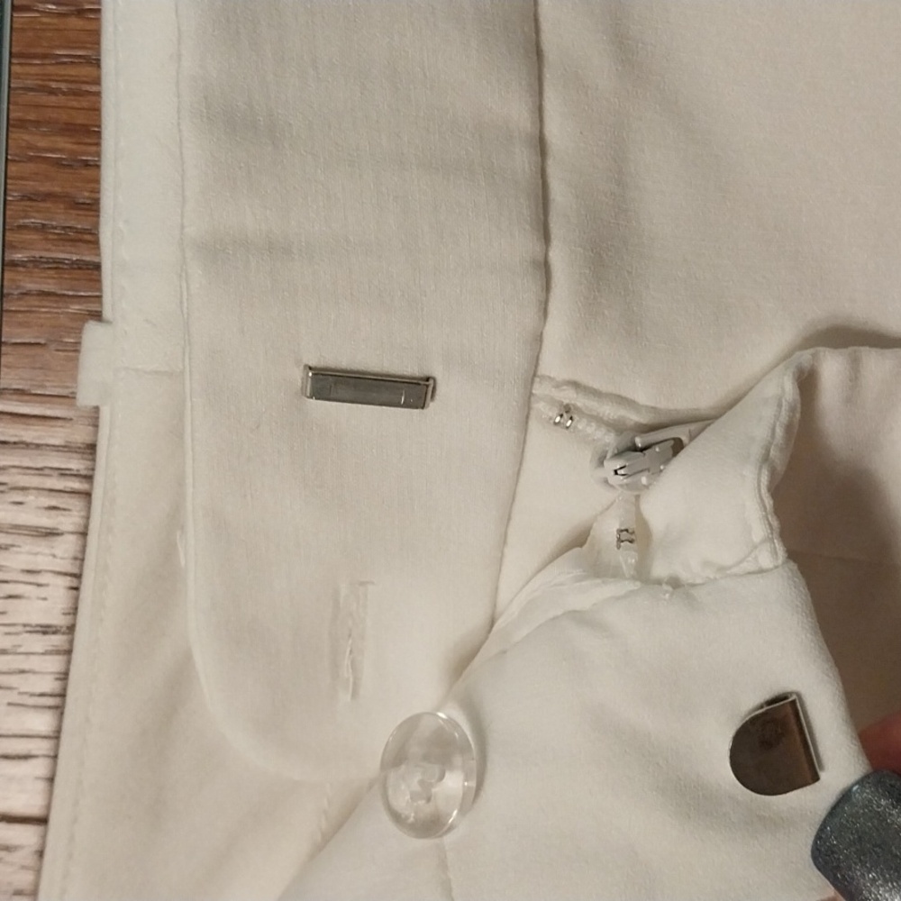CALVIN KLIEN BRAND WHITE STRETCHY STRAIGHT LEG pants size 12 - Picture 9 of 17